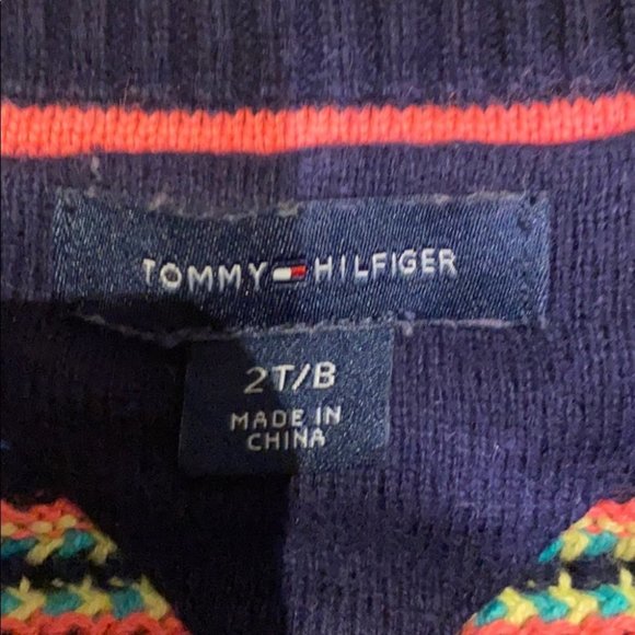 Tommy Hilfiger Kids Girl Knit Striped Cardigan Pink Leggings Outfit Size 2-3T - Picture 4 of 9